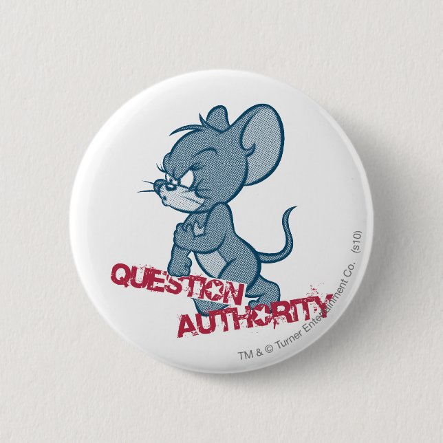 Badge Rond 5 Cm Tom et Jerry Tough Mouse 2 (Devant)
