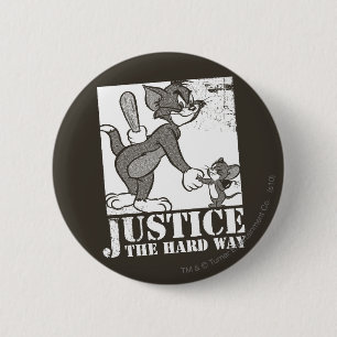Badge Rond 5 Cm Tom et juge de Jerry la manière dure