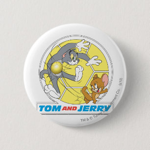 Badge Rond 5 Cm Tom et le football de Jerry (le football) 8
