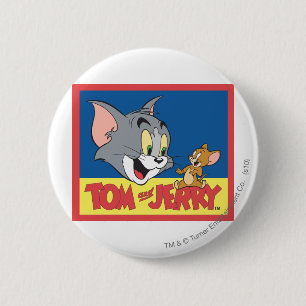Badge Rond 5 Cm Tom et logo de Jerry plat