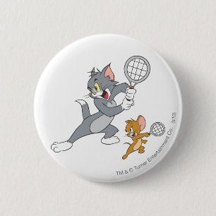 Badge Rond 5 Cm Tom et stars du tennis 1 de Jerry
