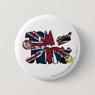 Badge Rond 5 Cm Tom et surcharge BRITANNIQUE 2 de Jerry