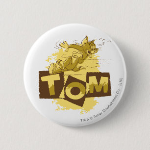 Badge Rond 5 Cm Tom glissant l'arrêt