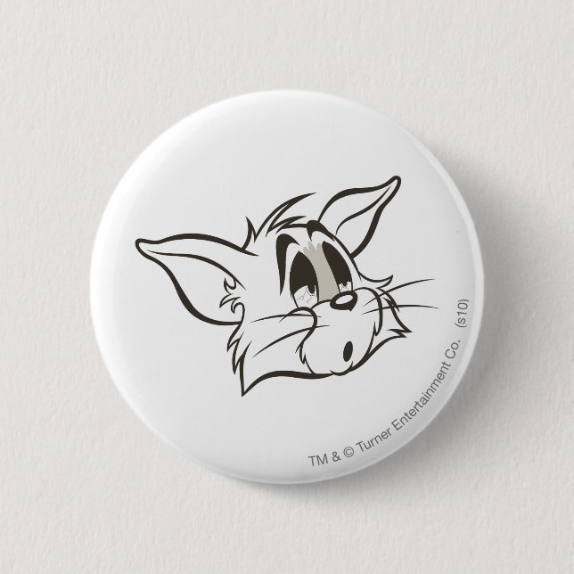 Badge Rond 5 Cm Tom Sleepy Chat (Devant)
