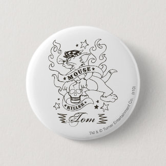 Badge Rond 5 Cm Tom Souris Tueur Tatouage 1