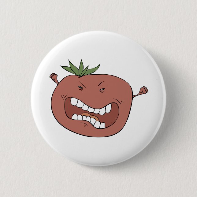 Badge Rond 5 Cm Tomate furieuse (Devant)