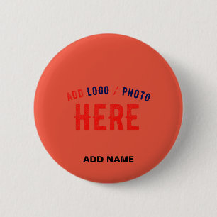 BADGE ROND 5 CM TOMATE MODERNE ET MODERNE DE MARQUE VÉRIFIÉE ROUGE