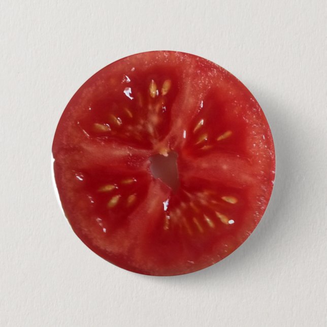 Badge Rond 5 Cm Tomate rouge juteuse (Devant)