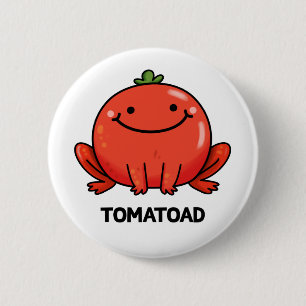 Badge Rond 5 Cm Tomatoad Funny Tomato Toc Pun