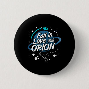 Badge Rond 5 Cm Tomber Amoureux Avec Orion Constellation Astrologi