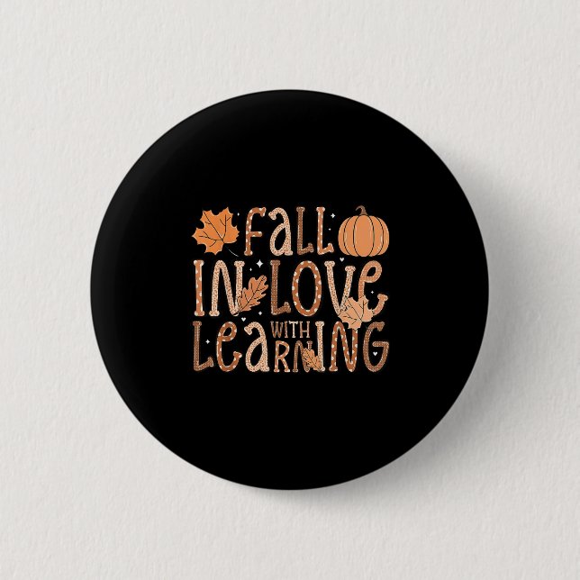 Badge Rond 5 Cm Tomber dans l'amour avec l'enseignant d'apprentiss (Devant)