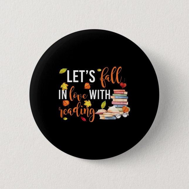 Badge Rond 5 Cm Tombons amoureux de la lecture de livres amusants (Devant)