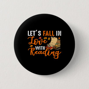 Badge Rond 5 Cm Tombons dans l'amour avec la lecture des livres am