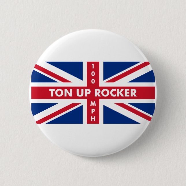 Badge Rond 5 Cm Ton Up Rocker (Devant)