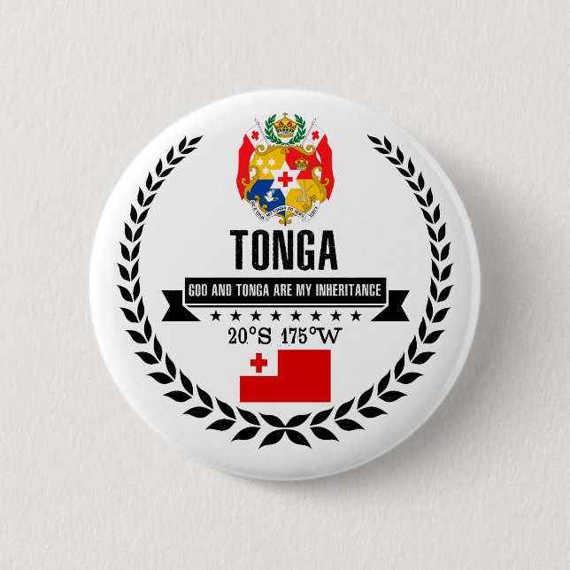 Badge Rond 5 Cm Tonga (Devant)