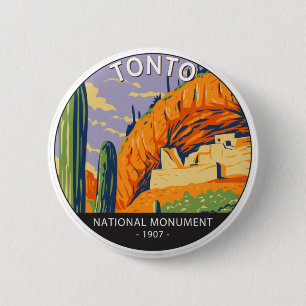 Badge Rond 5 Cm Tonto National Monument Arizona Vintage