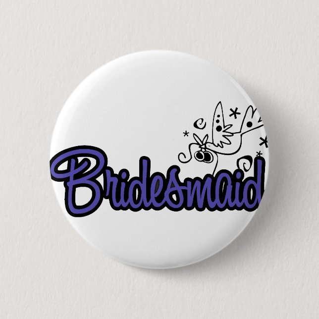 Badge Rond 5 Cm ToonDoveBridesmaidInd (Devant)