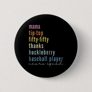 Badge Rond 5 Cm Top Cinquante Merci Huckleberry Baseball Pla
