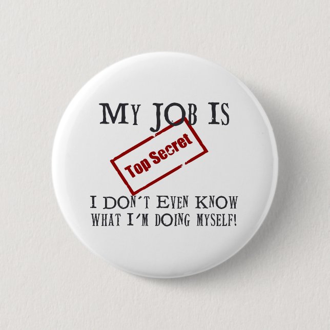 Badge Rond 5 Cm Top secret ! (Devant)