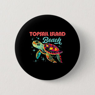 Badge Rond 5 Cm Topsail Island Beach Nc Artistique Tortue de mer R