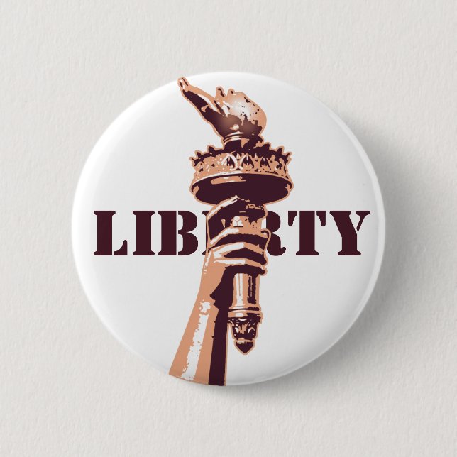 Badge Rond 5 Cm Torche de la liberté (Devant)