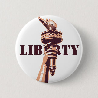 Badge Rond 5 Cm Torche de la liberté