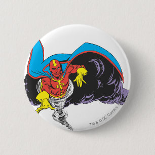 Badge Rond 5 Cm Tornade rouge
