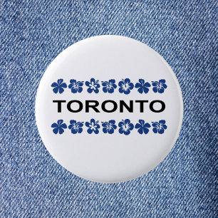 Badge Rond 5 Cm Toronto Aloha Bands bleu clair