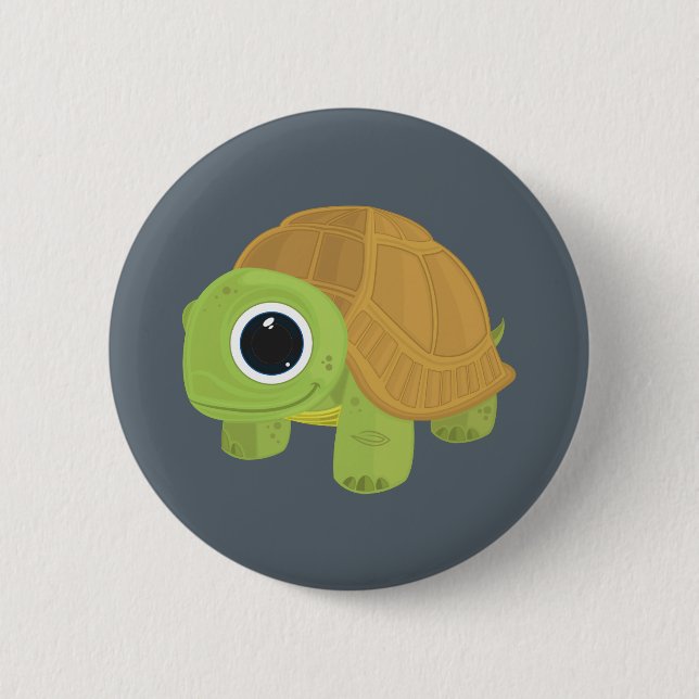 Badge Rond 5 Cm Tortue (Devant)