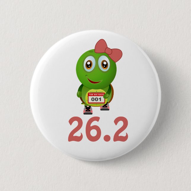 Badge Rond 5 Cm Tortue 26,2 (marathon) (Devant)