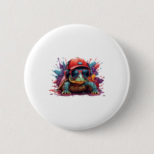 Badge Rond 5 Cm tortue animal art je cool mignon tortue