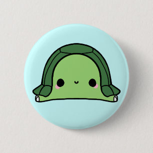 Badge Rond 5 Cm Tortue de Kawaii (vous changez l'arrière - plan !)