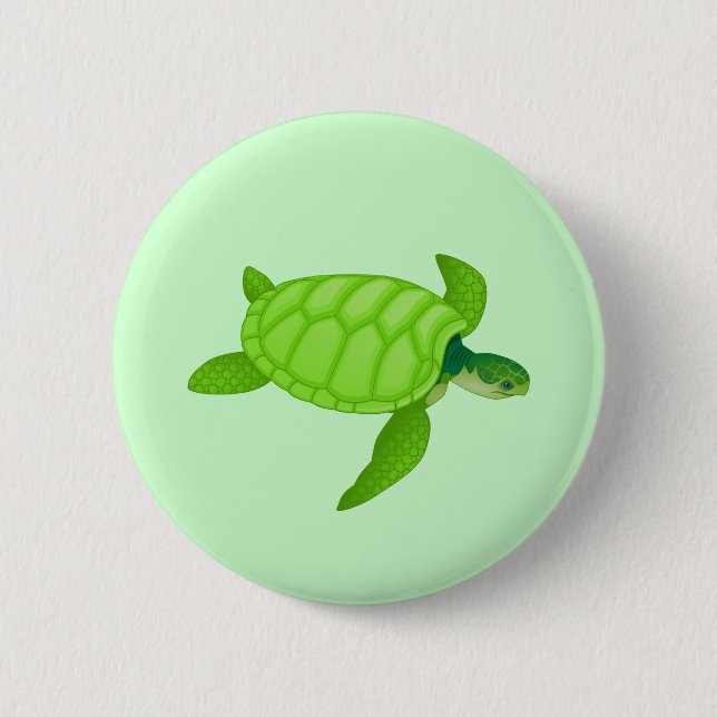 Badge Rond 5 Cm Tortue de mer (Devant)