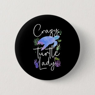 Badge Rond 5 Cm Tortue de mer Aquarelle