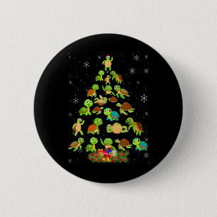 Badge Rond 5 Cm Tortue de mer Arbre de Noël Correspondant Famille
