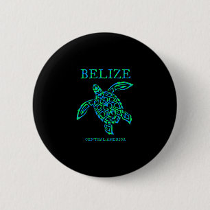 Badge Rond 5 Cm Tortue de mer de Belize Rétro Garçons Filles Femme