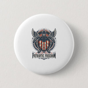 Badge Rond 5 Cm Tortue de mer patriotique