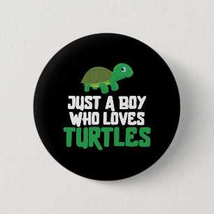 Badge Rond 5 Cm Tortue De Tortue De Mer Juste Un Garçon Qui