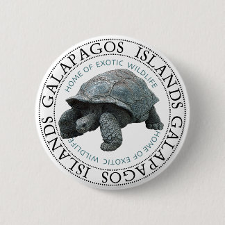 Badge Rond 5 Cm Tortue des îles Galapagos
