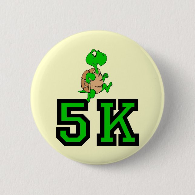 Badge Rond 5 Cm Tortue drôle 5K (Devant)