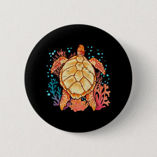 Badge Rond 5 Cm Tortue marine d'Hawaii
