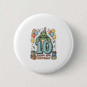 Badge Rond 5 Cm Tortue mignonne Conception de fête vintage pour 10
