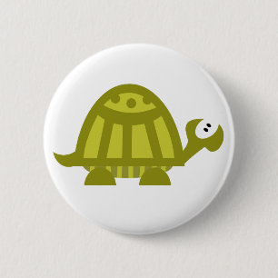 Badge Rond 5 Cm Tortue verte