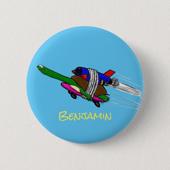 Badge Rond 5 Cm Tortue volante (Devant)