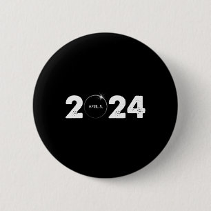 Badge Rond 5 Cm Total Éclipse Solaire 8 Avril 2024 Parcours De Tot