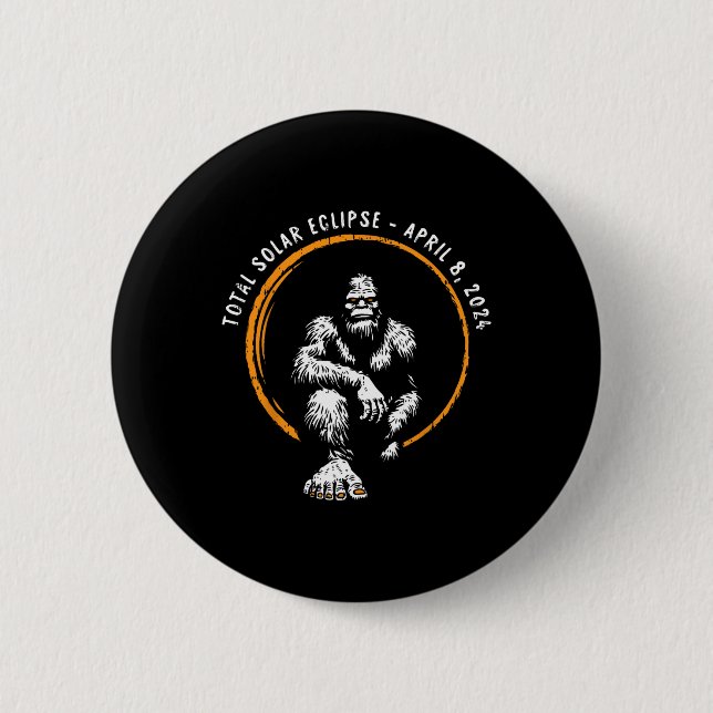Badge Rond 5 Cm Total Éclipse Solaire 8 avril 2024 Totalité (Devant)