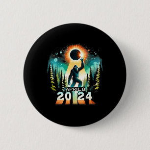 Badge Rond 5 Cm Total Éclipse Solaire 8 avril Éclipse Solaire 2024