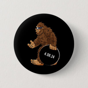 Badge Rond 5 Cm Total Solaire Eclipse 04.08.2024 Bigfoot Fun Boys 