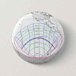 Badge Rond 5 Cm Total Solaire Eclipse 2019 Global Path