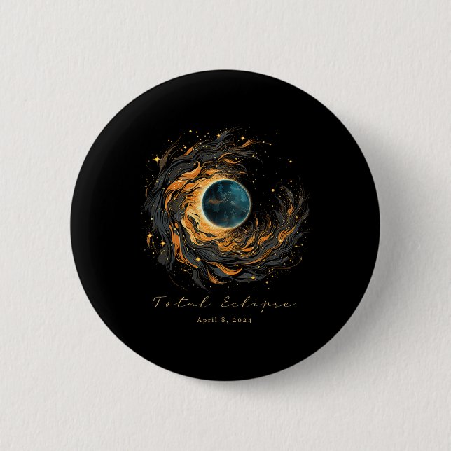 Badge Rond 5 Cm Total Solaire Eclipse Chaser Ventilateur d'observa (Devant)
